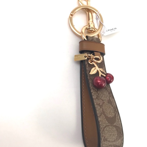 ๐ ๐ New Coach Signature Keychain w/ Cherry Charm - Picture 4 of 11